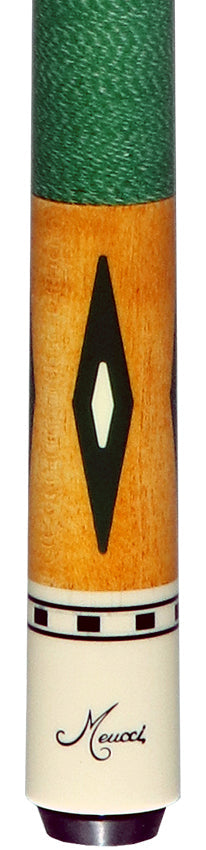 Meucci Economy Series EC7G Pool Cue - Green with Pro Shaft