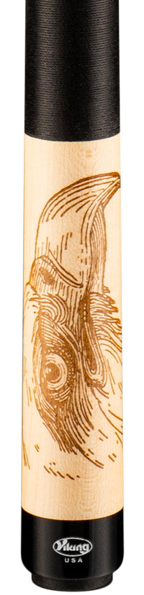 Viking DE0400 Impero Series Play Cue - Khaki-Stained Maple with Fire Branded Eagle 2