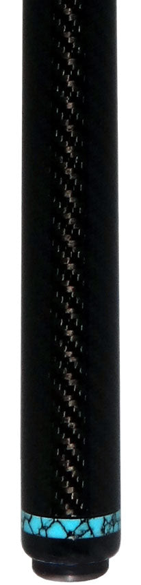 Jacoby CPCTQ Game Changer Series Carbon with Turquoise Ring Play Cue with 12.70mm Jacoby Black V4 Carbon Fiber Shaft 2