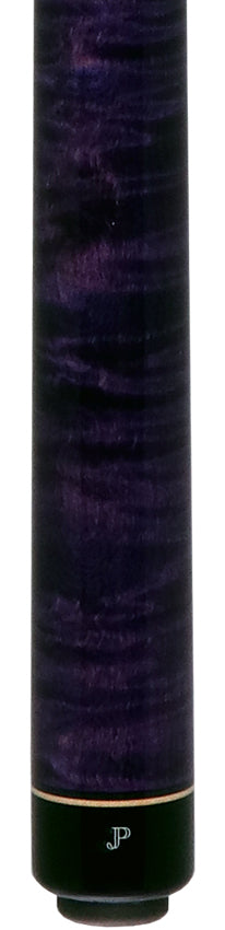 J Pechauer JP08T JP T Series No Wrap Pool Cue - Natural-Stained Maple with Purple Point Inlays