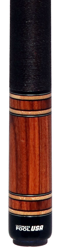 Viking UPUSA004 Ultimate Pool USA Range Series Pool Cue - Pau Ferro with Black and Walnut Linen Wrap 2
