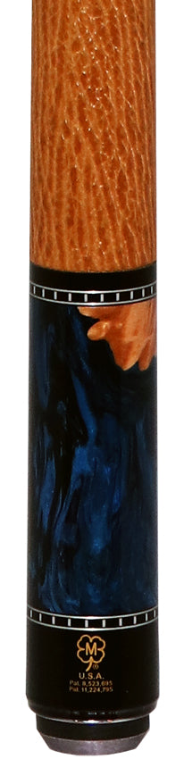 McDermott H1452 H-Series Pool Cue - Deep Sea ShokWood with Sharkskin Wrap