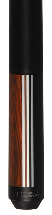 KODA KD29CO Pool Cue - Split Design Black and Cocobolo Graphic