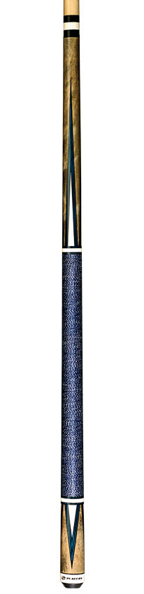 Players C810 Classic Series Pool Cue - Smoke Grey Stained 4 Point Graphic