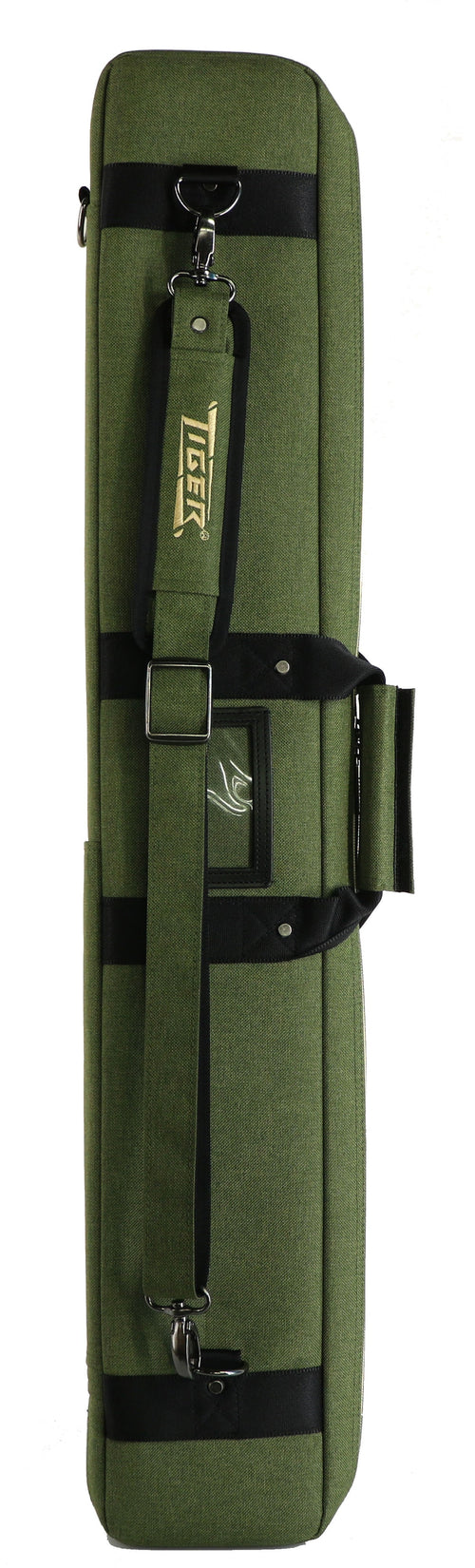 Tiger Canvas Green/Tan Cue Soft Case 3
