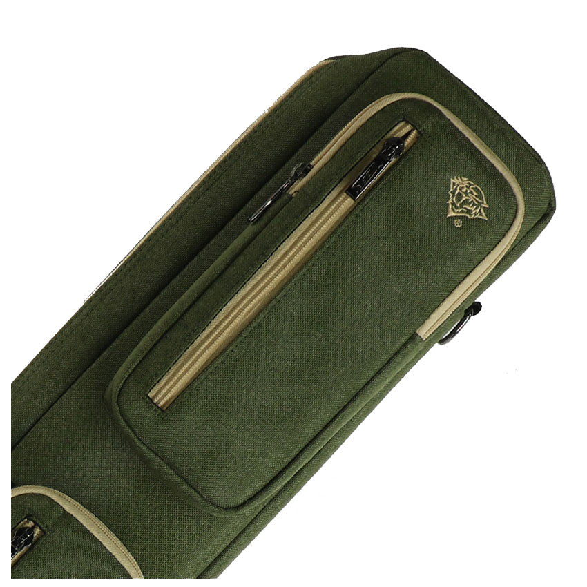 Tiger Canvas Green/Tan Cue Soft Case