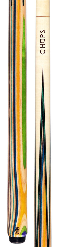 McDermott Chops Sneaky Pete Skateboard Pool Cue - Vertical Design 5