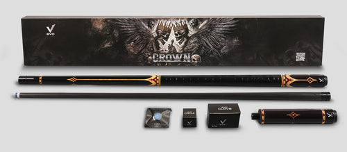 EVO Crown Royal Black Pool Cue with Black Crocodile Wrap Maxbing Edition 3