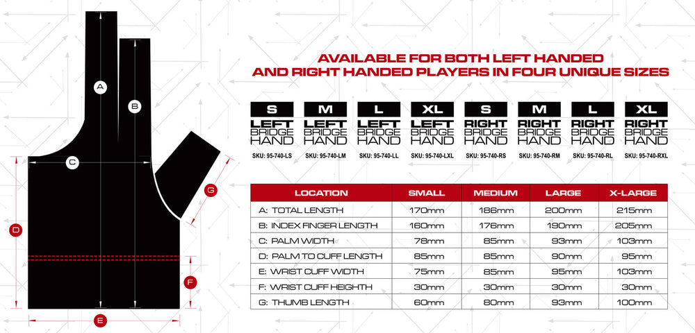 Cuetec Axis Billiard Glove - Left Bridge Hand