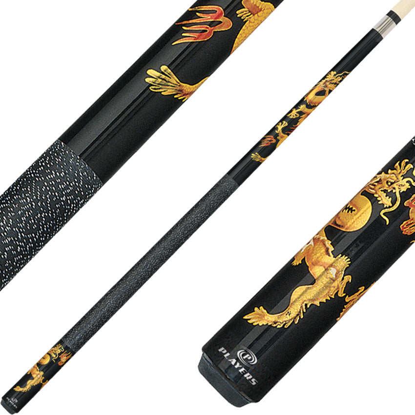 Players D-DRG Artistic Series Pool Cue - Golden Dragon