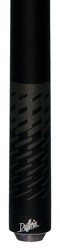 Dufferin DOE101 No Wrap Pool Cue - Black and Gray Shadow Weave