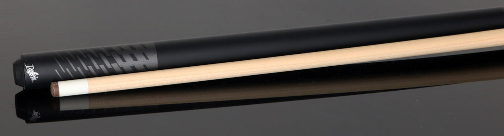 Dufferin DOE101 No Wrap Pool Cue - Black and Gray Shadow Weave