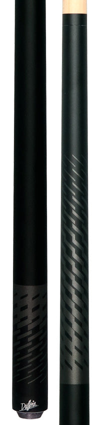 Dufferin DOE101 No Wrap Pool Cue - Black and Gray Shadow Weave