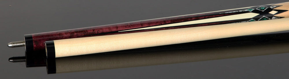 Dufferin DOE104 No Wrap Pool Cue - Purple and Malachite Magic
