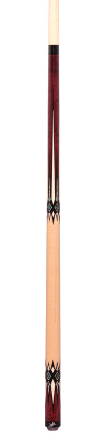 Dufferin DOE104 No Wrap Pool Cue - Purple and Malachite Magic 6