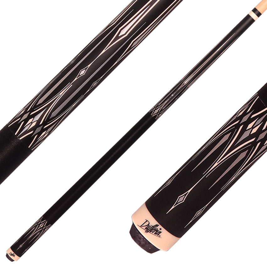 Dufferin DOE105 Pool Cue - Onyx Silver with Linen Wrap