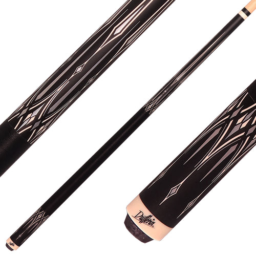 Dufferin DOE105 Pool Cue - Onyx Silver with Linen Wrap 1