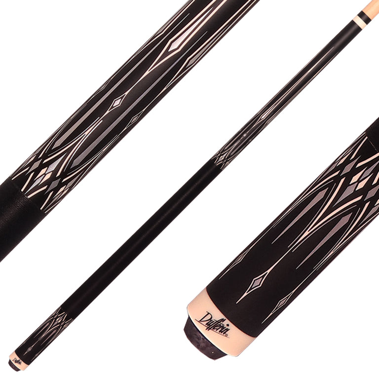 Dufferin DOE105 Pool Cue - Onyx Silver with Linen Wrap