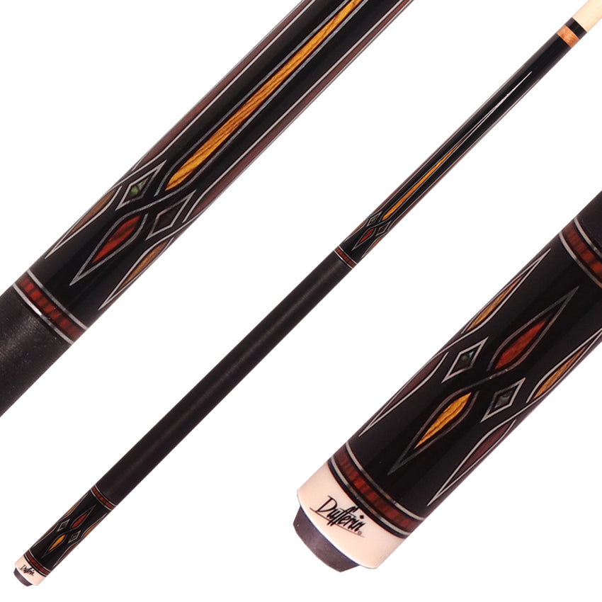 Dufferin DOE106 Pool Cue - Exotic Obsidian with Linen Wrap