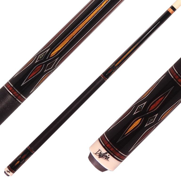 Dufferin DOE106 Pool Cue - Exotic Obsidian with Linen Wrap