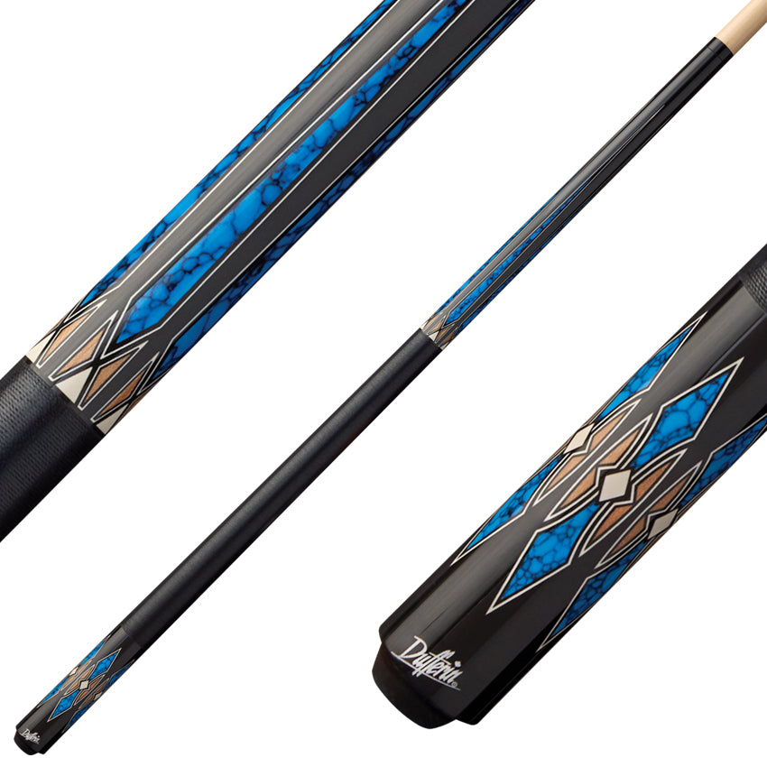 Dufferin D404 Pool Cue with Linen Wrap - Midnight Horizon