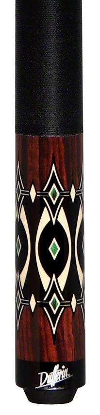 Dufferin D544 Pool Cue - 10 Point Black / Cocobolo Graphic 2