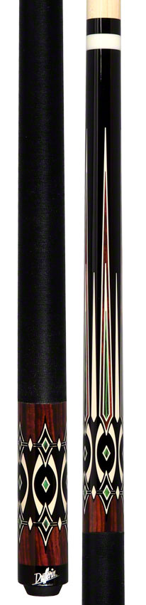 Dufferin D544 Pool Cue - 10 Point Black / Cocobolo Graphic 5