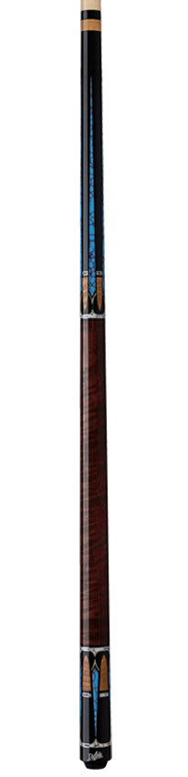 Dufferin D-546 Pool Cue - Coffee Stain Curly & Blue Recon 4