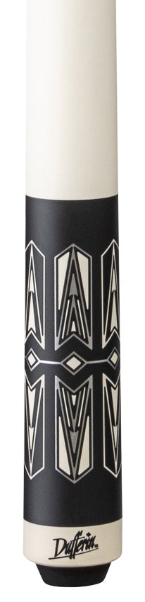 Dufferin D-548 Pool Cue - Matte Black & White