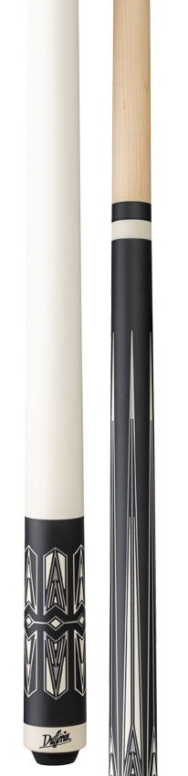 Dufferin D-548 Pool Cue - Matte Black & White