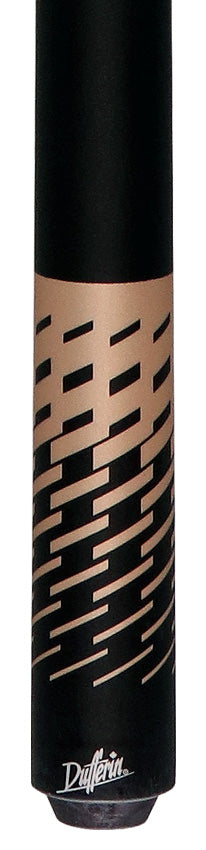 Dufferin DOE102 No Wrap Pool Cue - Black and Gold Shadow Weave 2