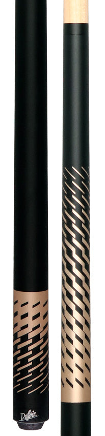 Dufferin DOE102 No Wrap Pool Cue - Black and Gold Shadow Weave