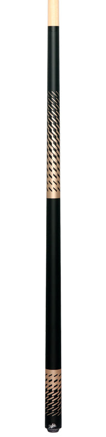 Dufferin DOE102 No Wrap Pool Cue - Black and Gold Shadow Weave