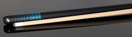 Dufferin DOE103 No Wrap Pool Cue - Black and Blue Shadow Weave 5
