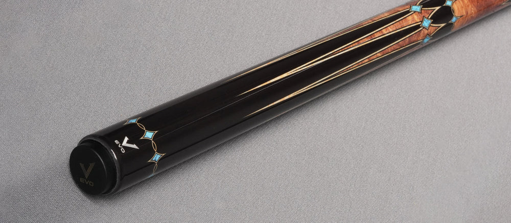EVO Crystal Ember Vein No Wrap Pool Cue Maxbing Edition