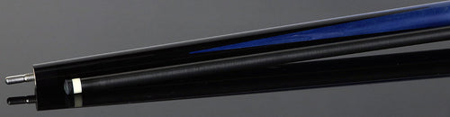 Viking Motore Series Midnight Black with 4 Blue Inlaid Points Play Cue with 12.5mm Siege Carbon Fiber Shaft 3
