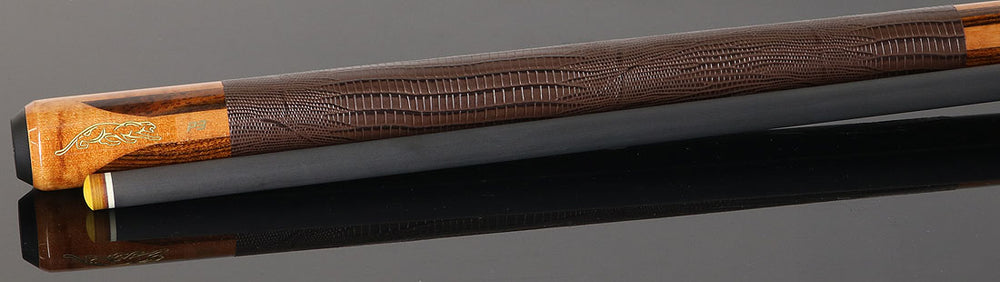 Predator P3 Aura Golden Curly Maple and Bocote Pool Cue with Luxe Leather Wrap - Uniloc
