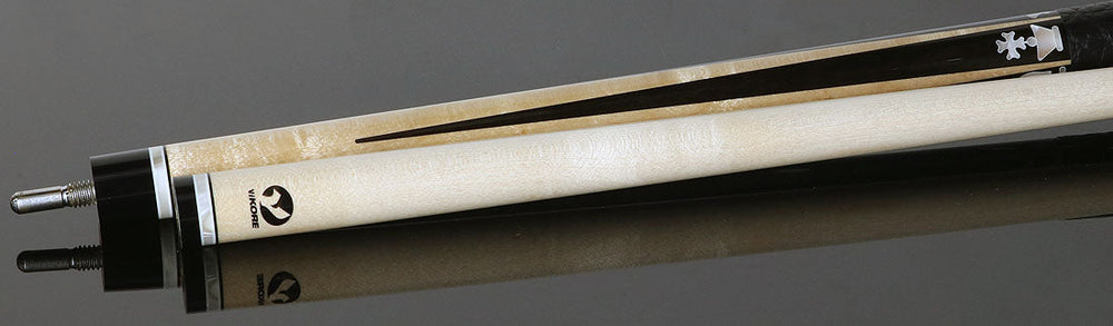 Viking DF1200 Defender Series Pool Cue - Maple with Ebony Points and White Pearl Chess Inlays