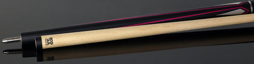 KODA Matte Black with Pink and Silver Graphic Pool Cue - KD47PK 4