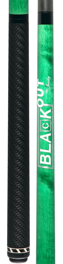 Jacoby BlaCkOut JACBKOUTSGGR Sport Wrap Carbon Fiber Break/Jump Cue - Green