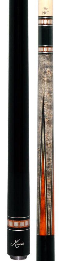 Meucci Freshman 1 Pool Cue - Gray-Stained Maple and Cocobolo Points with Pro Shaft
