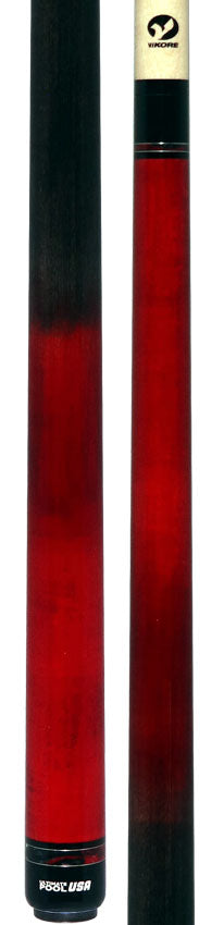 Viking UPUSA003 Ultimate Pool USA Range Series No Wrap Pool Cue- Crimson and Smoke Faded Stain