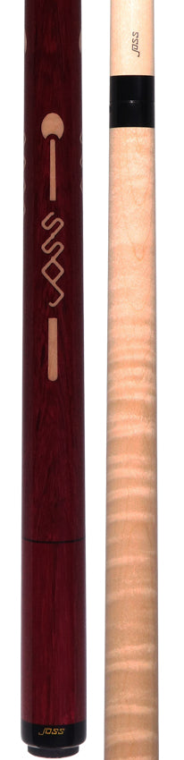 Joss Curly Maple with Purpleheart No Wrap Pool Cue - JC2450