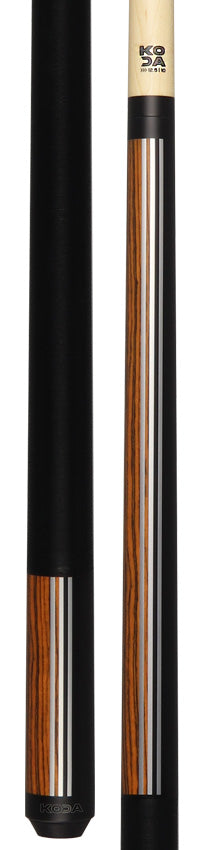 KODA KD29BC Pool Cue - Split Design Black and Bocote Graphic
