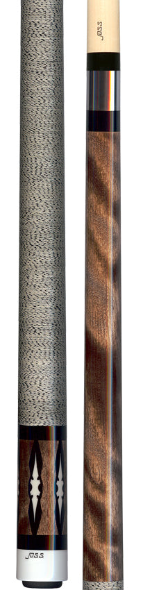 Joss Walnut Stained Maple with Bone White Inlays Pool Cue - JC20-56