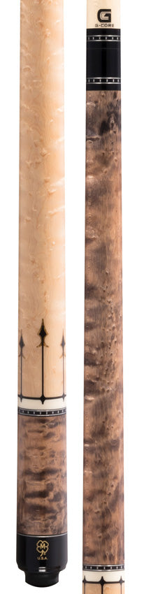 McDermott G415 G Series No Wrap Pool Cue - Double Washed Gray Stained Maple with Maple No Wrap Handle