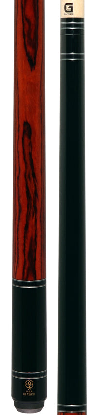 McDermott H552 H-Series No Wrap Pool Cue - Black with Cocobolo 3