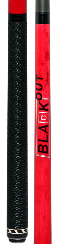Jacoby BlaCkOut JACBKOUTSGRD Sport Wrap Carbon Fiber Break/Jump Cue - Red