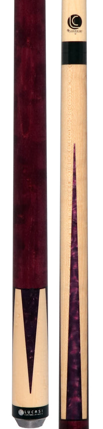 Lucasi LZC17 Natural Birdseye Maple with Purple Crush Inlays Cue