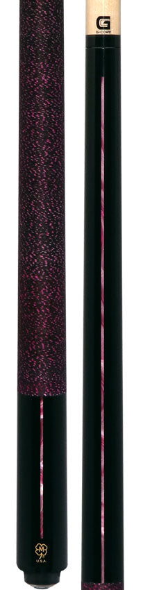 McDermott Black Urethane with Pink Pearl Inlays Cue of the Month with G-Core Shaft 6